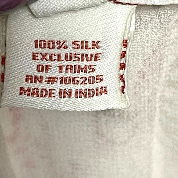 SUNDANCE Jungle Paisley Floral Rasvana Beaded Silk Popover Blouse M - Picture 8 of 9